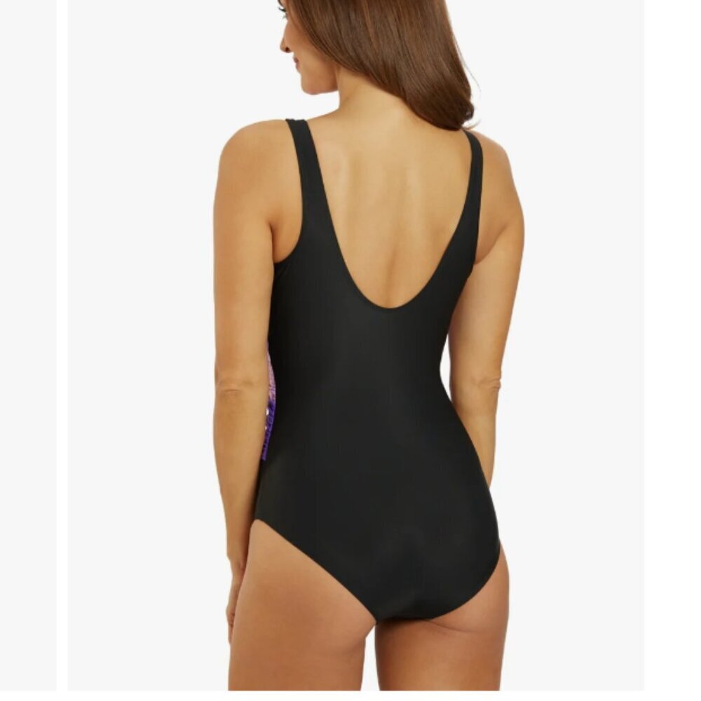 SPORTI MARINA CRISS CROSS TUMMY CONTROL ONE PIECE SWIMSUIT - Picture 3 of 11